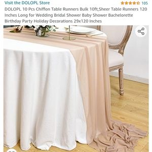Champagne Table Runners
